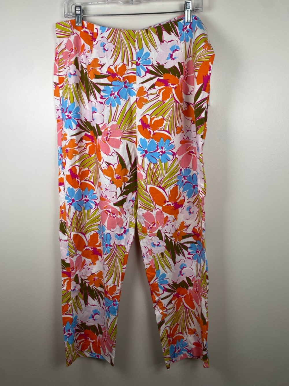 NWT JustFab Pink Floral Linen Pants XL